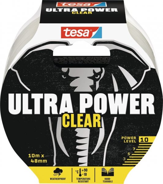 Ultra Power Clear opravná páska, 10 m x 48 mm, průhledná