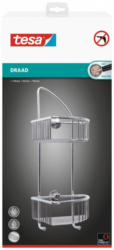 Draad Rohový košík dvoupatrový 40223, 425mm x 180mm x 205mm