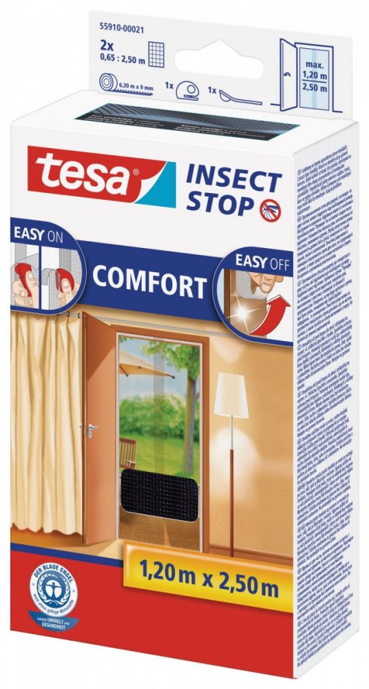 Síť proti hmyzu COMFORT, do dveří, antracitová, 2x 0,65m x 2,5m