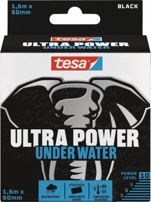 Ultra Power Under Water opravná páska, 1,5m x 50 mm, černá